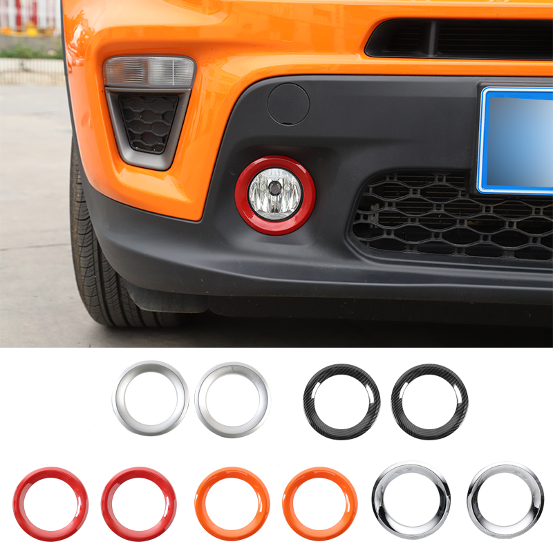 

ABS Front Fog Light Lamp Cover Decoration Trim For Jeep Renegade 2019 UP Car Exterior Accessories