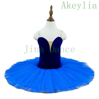 

Professional Ballet Tutu royal blue velvet without decoration For Women White performance Show Stage pancake Tutu Red Costume Purple
