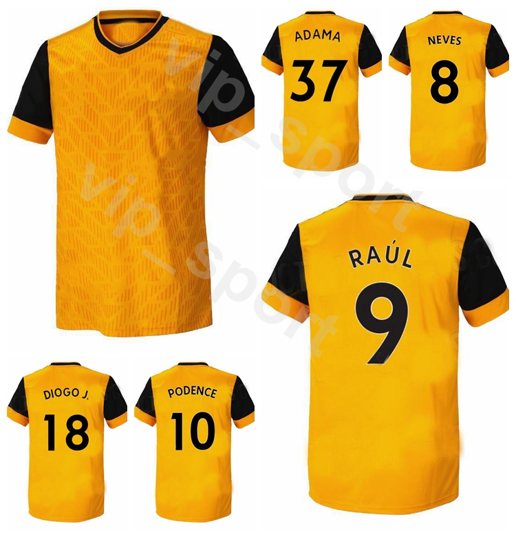 

Wolves 2020 2021 Soccer 9 Raul Jimenez Jersey 28 MOUTINHO 15 BOLY 10 CUTRONE 37 TRAORE 19 JONNY COADY CAVALEIRO Football Shirt Kits, Yellow