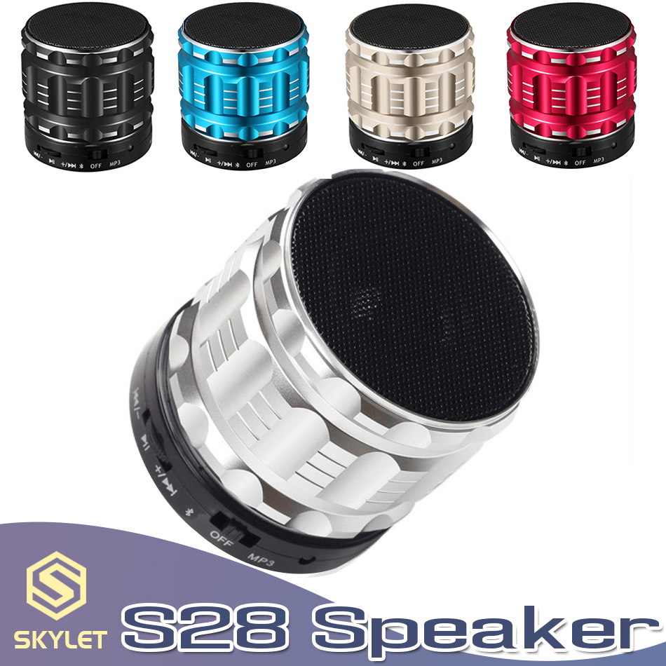 

Mini Bluetooth Speaker S28 Wireless Stereo Speakers with TF SD Cards Slot Portable FM Play Radio For Universal Cellphones with Retail Box