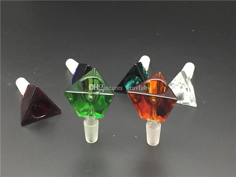 

Thick glass bowl piece for bong male female 14mm 18mm glass bongs tobacco bowls Square for water pipe hookah smoking accessory