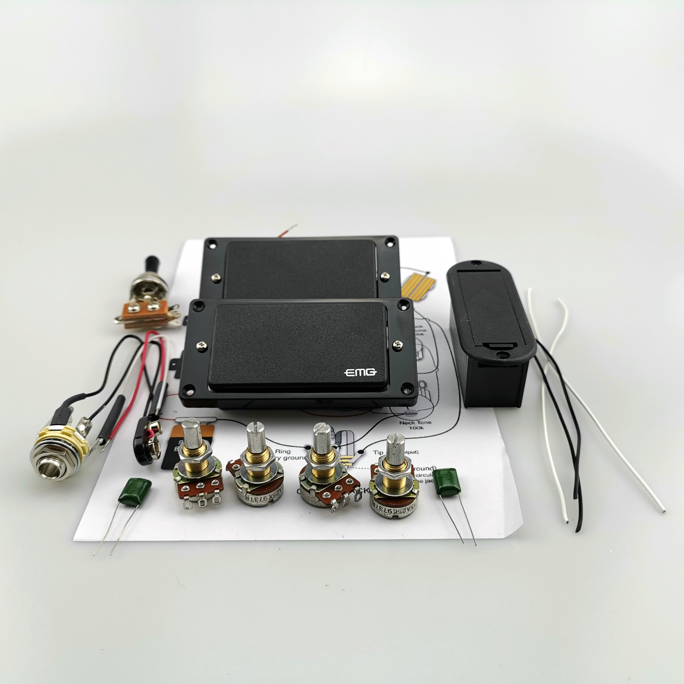 

Electric Guitar Pickups EMG Active pickup Humbucker Active 9V battery power supply With 25K Potentiometer
