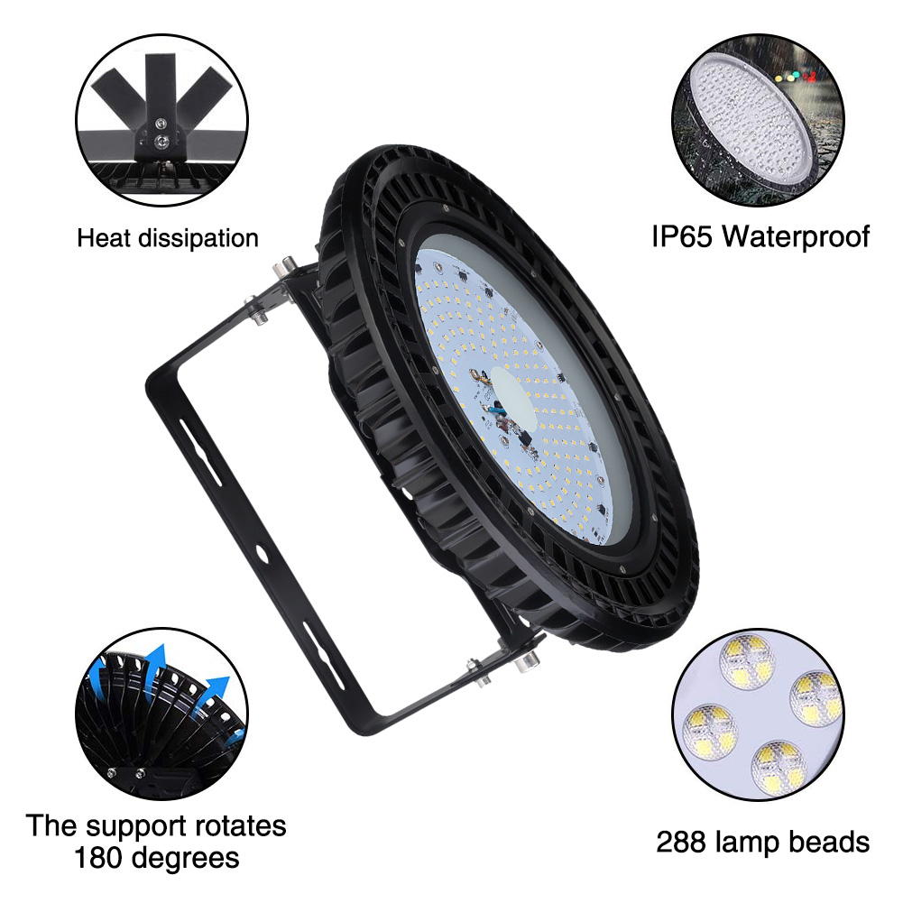 150W Mining Lamp UFO LED Light 110V 2835 Lamp Beads Energy-saving Lamp Garages,Warehouses Workshops Light High Bay-image-552674752