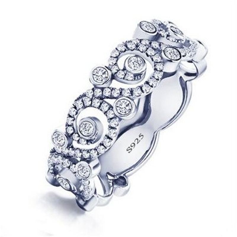 

choucong Handmade Female Flower ring 925 Sterling silver Engagement Wedding Band Rings For Women AAAAA zircon Jewelry