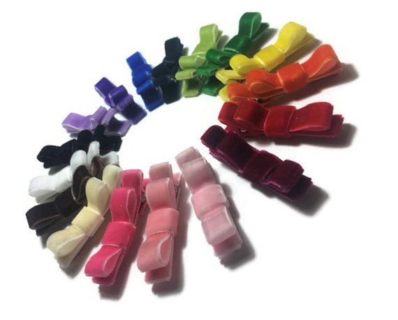 

HOT SALE Velvet Tuxedo Hair Bows, Velvet Hair Clips, Simple Ribbon Bows, Girls accessories DROP SHIPPING 50PCS, Mix 1