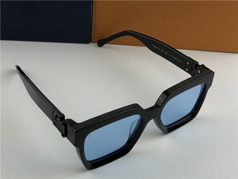 Nouveaux hommes marque designer lunettes de soleil 96006 Millionaire cadre carré vintage or brillant été UV400 lentille style laser logo top qual
