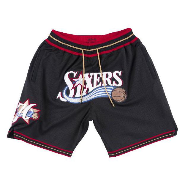 

Men's basketball Philadelphia 76ers 3 Allen Iverson just don short, Black;red