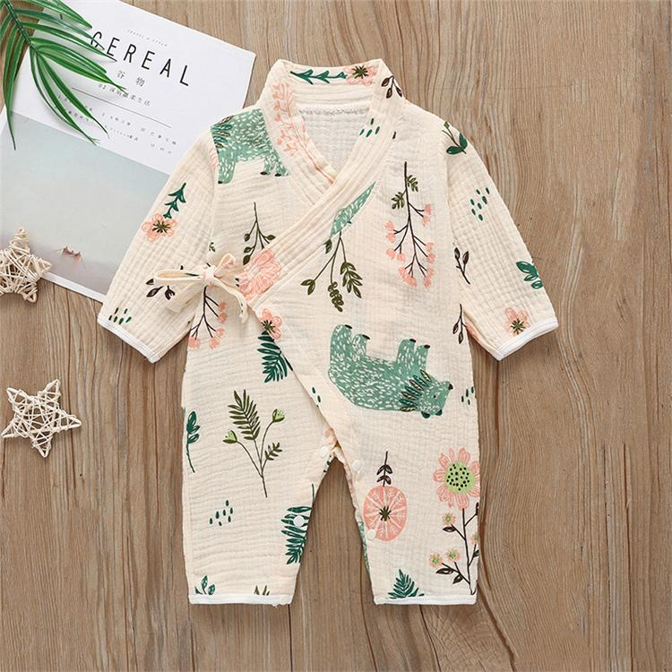 60 Baby Overall Blumendruck Baumwolle Weiche Lange /Ärmel Bodysuit Kinder Kleidung Baby Overall mit Hoodie
