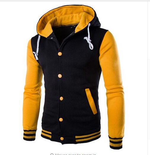 

Autumn and winter New even the cap baseball 8 color men's Slim Velour Hoodie, White