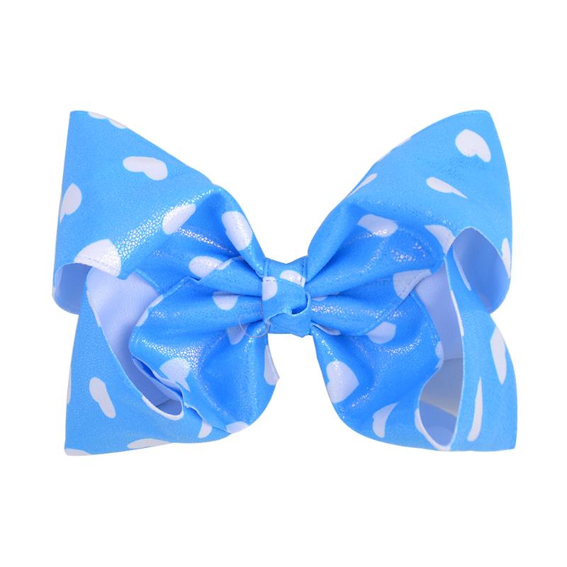 

6.9 Inches Bright Color Star Dot Hair Clip Large Hair Bows Kids Girls Boutique Hairgrips Dance Party Gift Accessories, 21