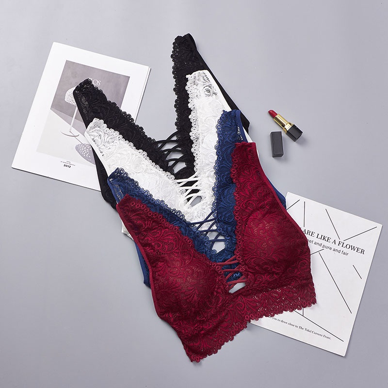 

Women Sexy Lingerie Women Vest Bra Lace Push Up Bras Women's Beautuful Back Clothing 5 Colors, 01