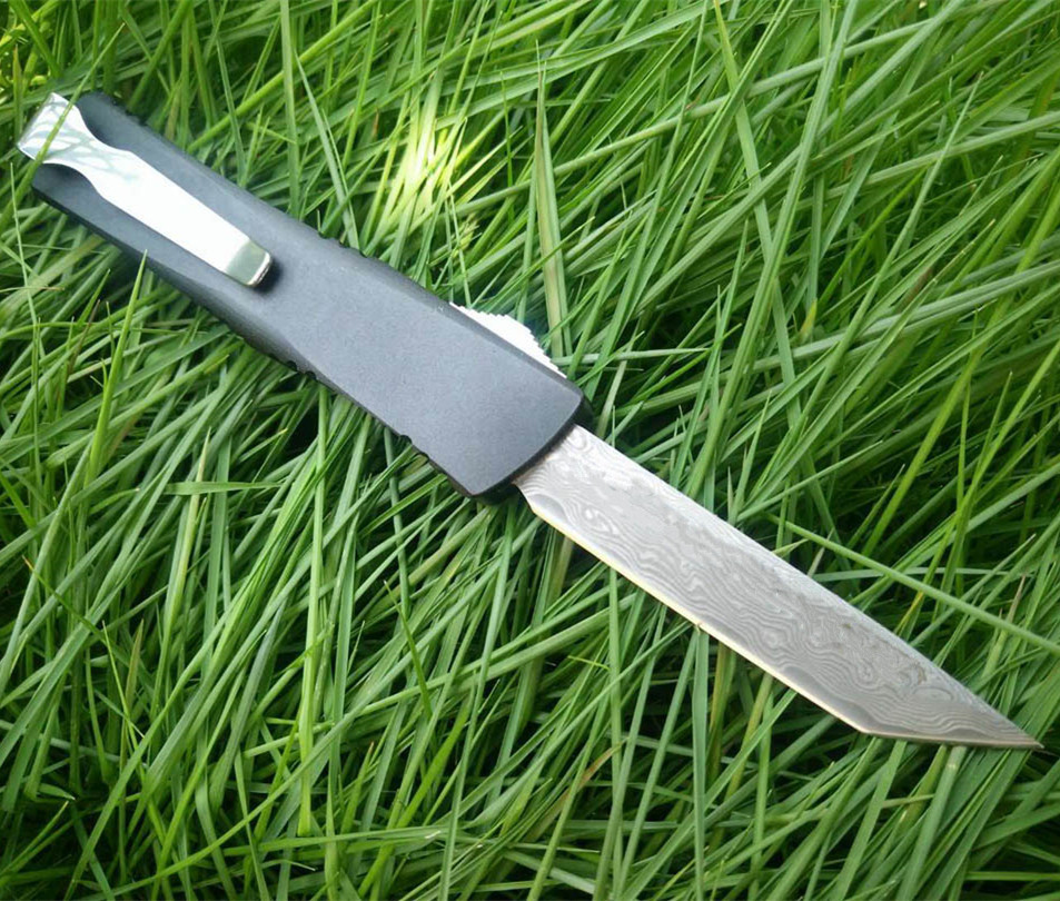 

mini keychain 6 inch damascus tanto double action tactical self defense folding edc knife camping knife hunting knives xmas