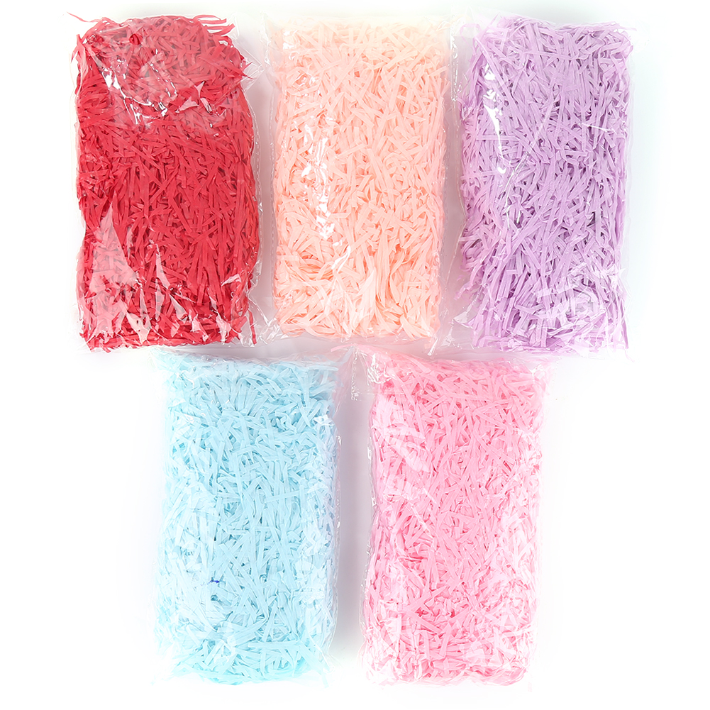 Recycled Shred Tissue Paper for Gift Packaging Pet Bedding DIY Craft 100g Raffia Shredded Paper for Hamper Basket Filling Party Supplies