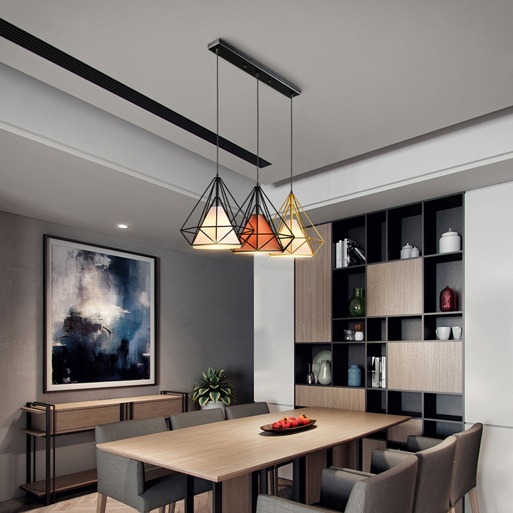 

Nordic Chandelier Lighting Dining Room Restaurant Lamps Loft Diamond Chandeliers Ceiling Fixtures Hanging Lamp Indoor Decration