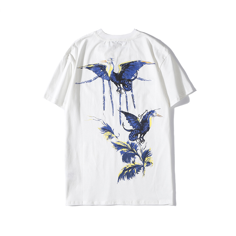 

Mens Stylist T Shirt Hip Hop Bird Printing Stylist T Shirt Short Sleeve High Quality Men Women T Shirt Polo Size S-XXL, White