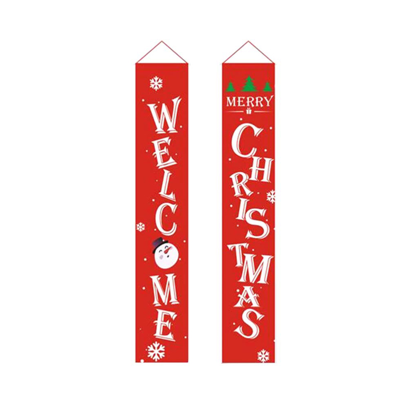Merry Christmas Banners Front Door Welcome Christmas Porch Banners