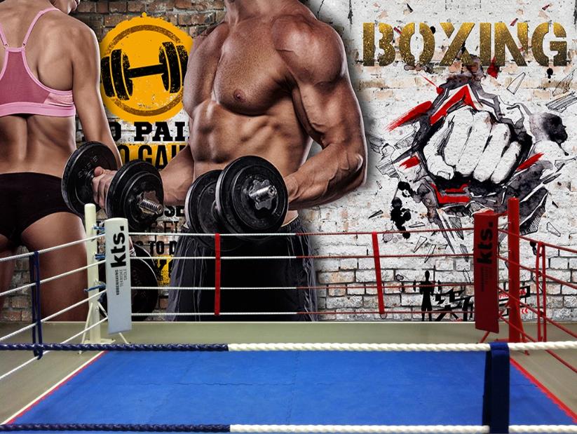 

custom wallpapers for living room bedroom mural wallpaper 3d Gym yoga boxing background wall 3D mural, As the picture shows