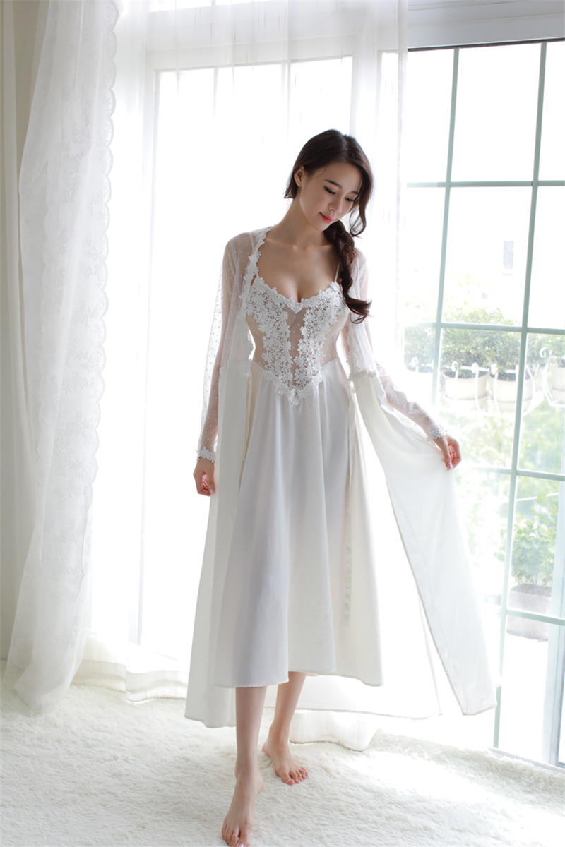 long sheer nightgown