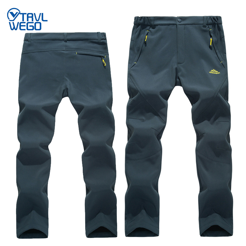 

TRVLWEGO Winter Outdoor Hiking Camping Pants Men Women Windbreak Trousers Thickening and warmth retention Travel Skiing, Women black