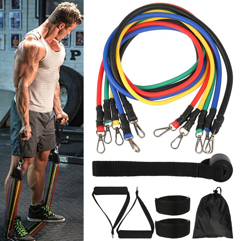 

11pcs/set Pull Rope Fitness Exercises Resistance Bands Latex Tubes Pedal Excerciser Body Training Workout Yoga Band