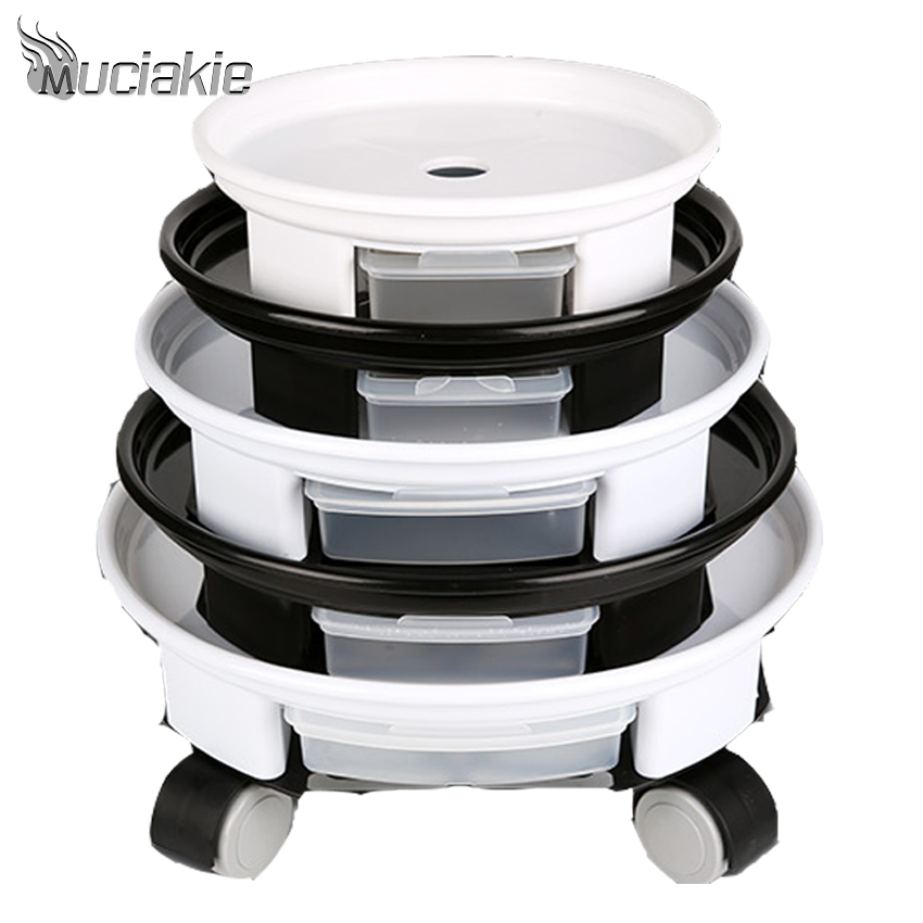 

MUCIAKIE Pot Trays with Universal Wheel Plant Planter Stand with Drainage Tray