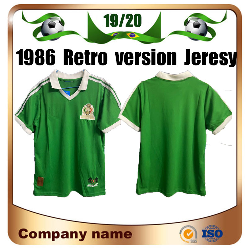 

1986 world cup Mexico Retro version Home Blue Futbol Vintage Football Camiseta Classic Soccer Shirt National team short sleeve football unif, 1986 home
