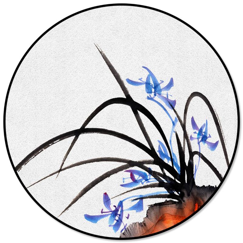 

Round Paisley Pattern Pattern Rugs and Carpets for Home Living Room Round Rug for Children Rooms Non-slip, As pic