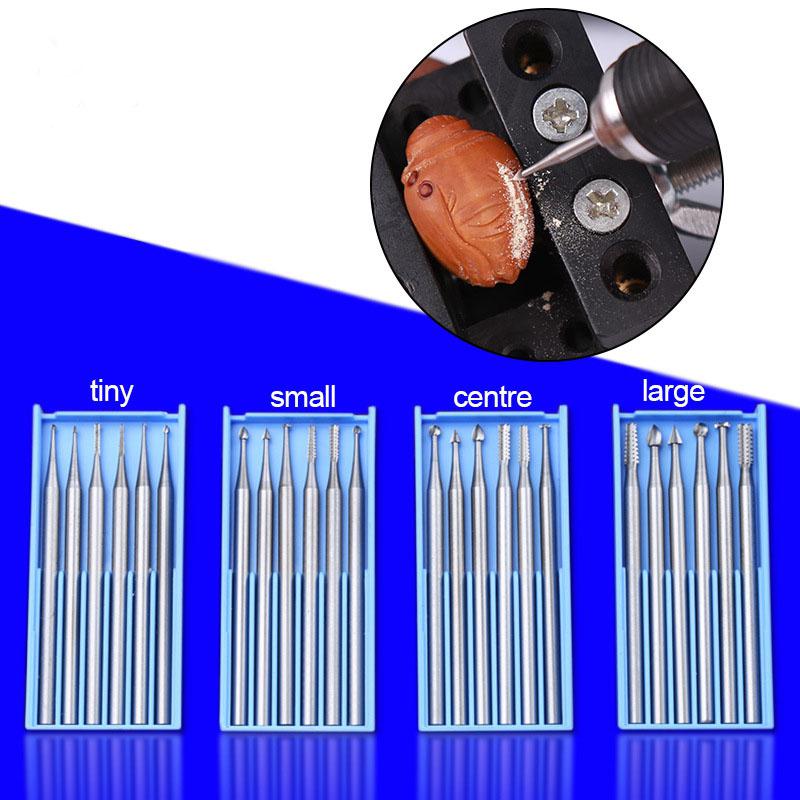 

6pcs/set Tungsten Steel Engraving Burs Woodworking Router Milling Cutter for Carvings Olive Kernel Lvory Fruit