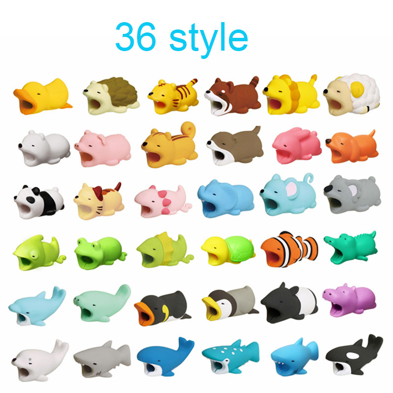 

Cable animal bite 36styles cable protector Savor Cover for iPhone Lightings Cute Animal Design Charging Cord Protective no retail package