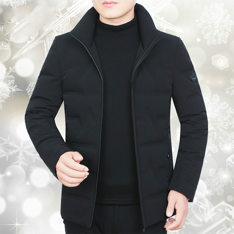 

White Winter Coat Korean Duck Down Fashion Slim Puffer Jacket Men Warm Parka Casaco ZP-G42096 YY1462, 39875grey