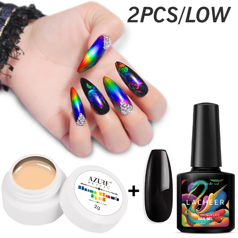 

Beauty Newest Thermochromic Nail Gel Polish Color Change Temperature Gel Nail Varnish Soak Off Long Lasting Chameleon, 9090