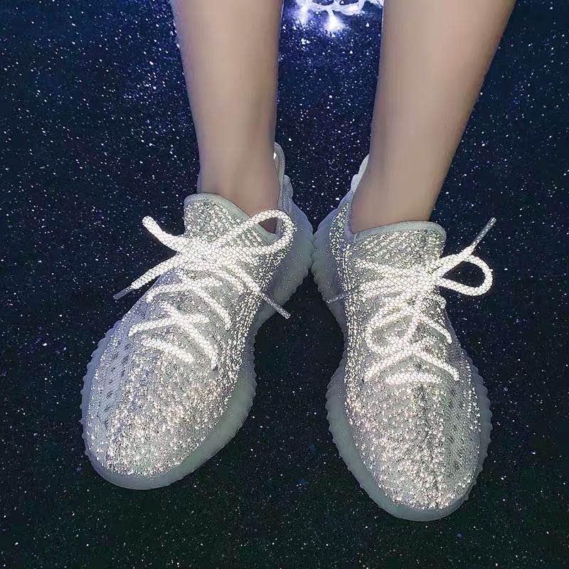scarpe adidas yeezy boost 350 v2 con glitter argento