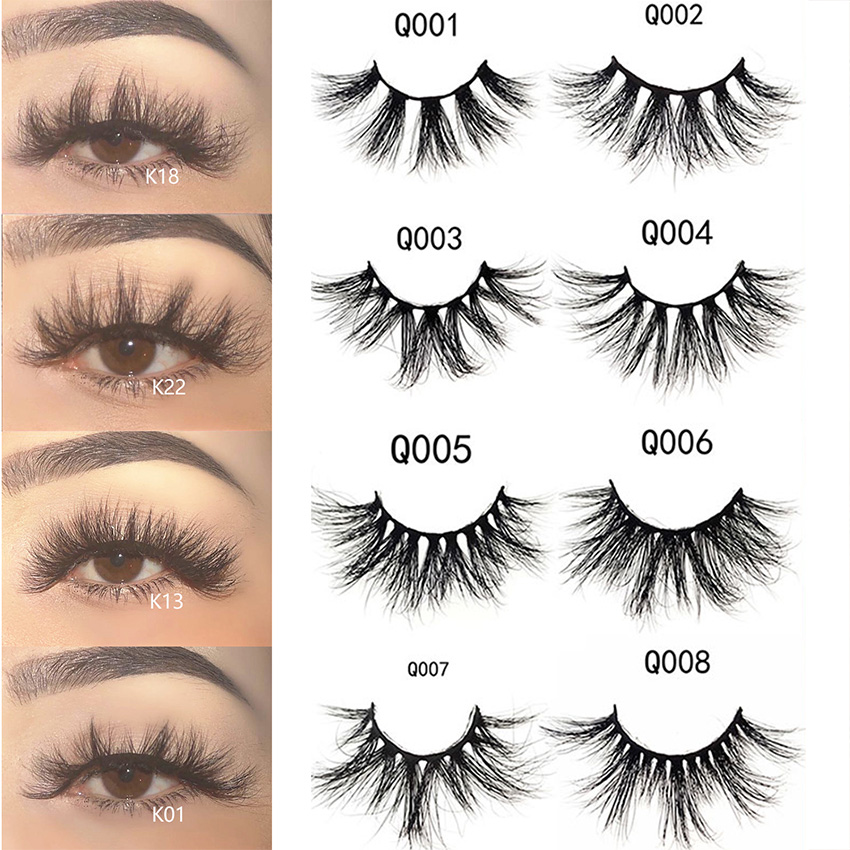 

3D Mink Lashes 22-25mm Eyelashes 100% Cruelty Free Lashes Natural Dramatic Reusable Fake False Eyelash Popular Makeup Beauty Extension Tools