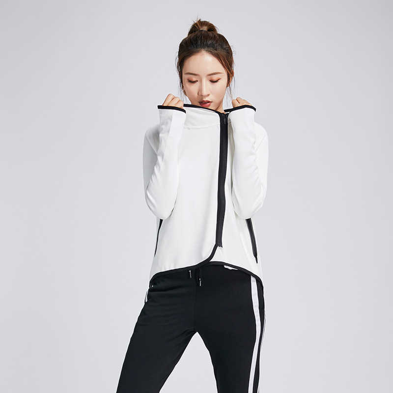 

Free Shipping Sports Jacket Ladies Yoga Outdoor Coat Running Jacket Sport Women Sports for Running Workout, White