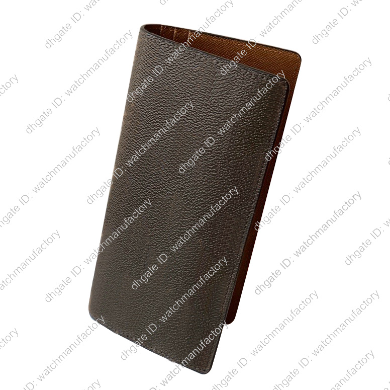 

Custom initial Womens Mens Designer wallets card holder long wallet pu Leather canvas brown letter check checkbook loui wallet purse, Box