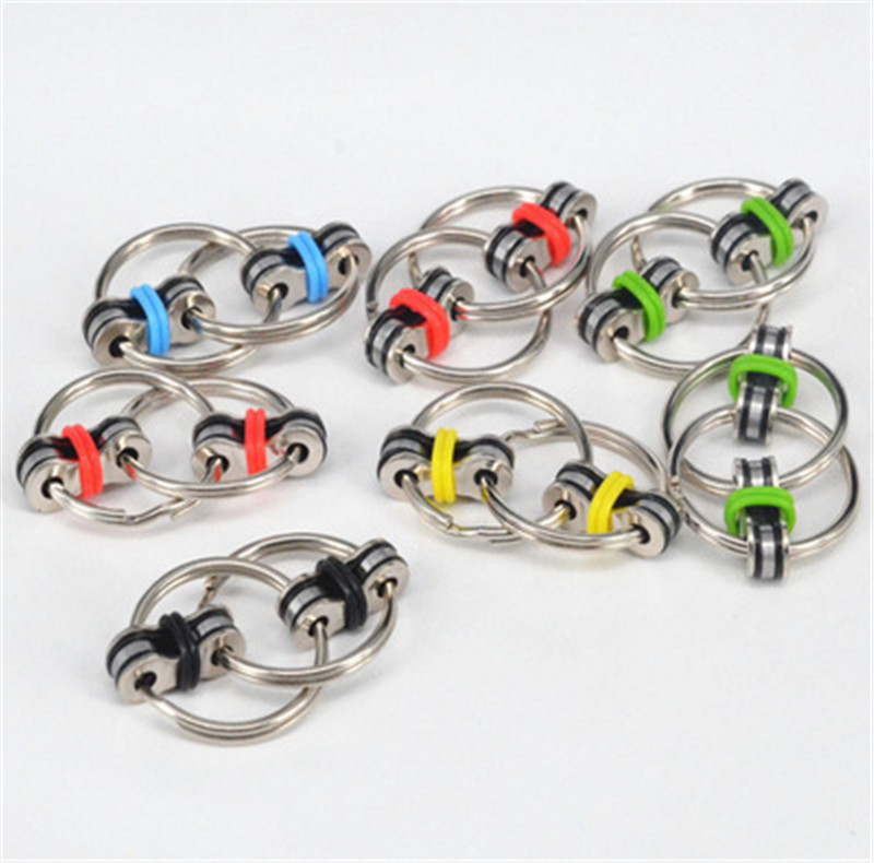

Metal Key Ring Hand Spinner Tri-Spinner Reduce Stress EDC Fidget Toy For Children Autism ADHD K94