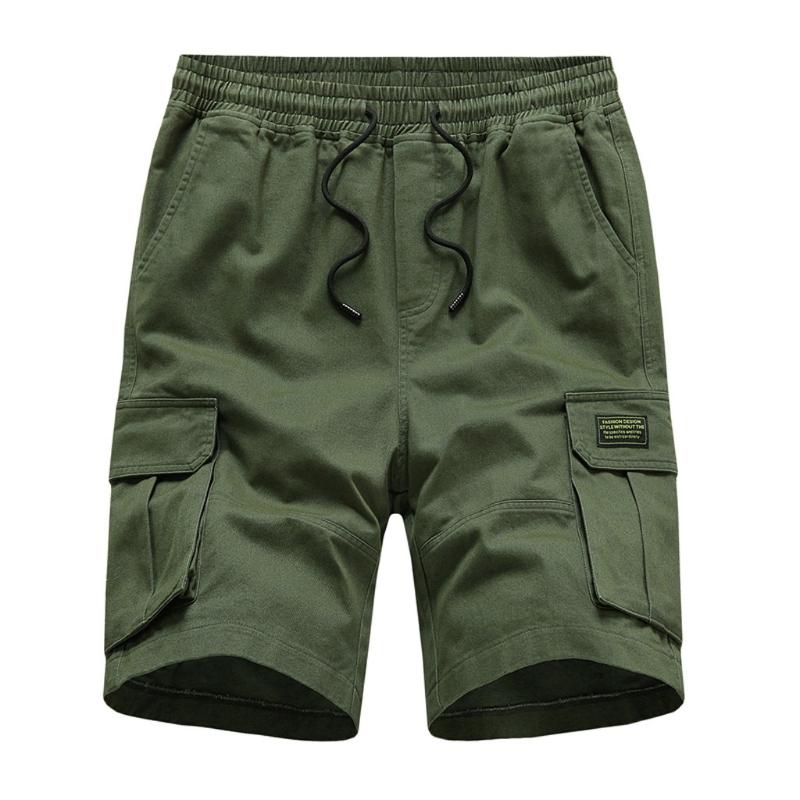 

Men's Summer New Shorts 2020 Simple Fashion sport shorts man Fashionable Pure Color Short Pants Overalls Cargo Trousers, Black