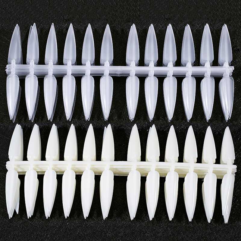 

240Pcs(10sheets) Stiletto Long False Fake Nails Sharp Manicure Artificial Nails Salon White/Clear/Black/Nature Full Cover Tips