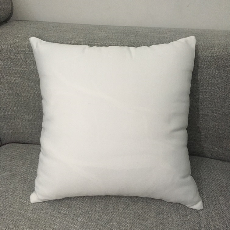 

100% polyester soft canvas pillow cover for sublimation pure white polyester pillow case blanks lumbar cushion covers