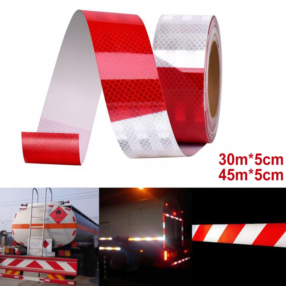 3M Roll Red White Twill Reflective Safety Warning Conspicuity Tape Film Stickers