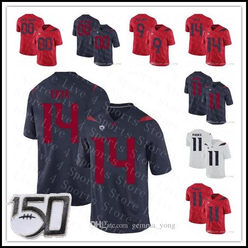 2019 CustomWildcats College 8 Nick Foles 14 Khalil Tate 11 K Hari Lane 21 Jj Taylor 48 Rob Gronkowski Camisetas de fútbol de la Ncaa