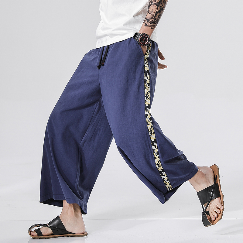 

Big Size Men Wide Leg Pants 2020 Mens Harem Pants Casual New Sweatpants Male Harajuku Style Trousers Cotton Jogging M-5XL, Blue