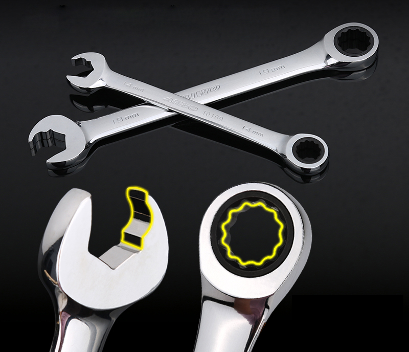 

8-17mm Special Opening Ratchet Wrench Spanner Bicycle Motorcycle Car Repair Tools