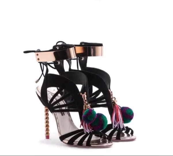 

Free Shipping 2019 multi ball Ladies patent leather 10CM high heel Sexy peep-toe zipper Sophia shoes Webster black Sandals size 34-42 01