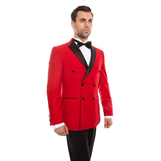 

Popular Double-Breasted Groomsmen Peak Lapel Groom Tuxedos Men Suits Wedding/Prom Best Man Blazer ( Jacket+Pantst+Tie) 924, Same as image