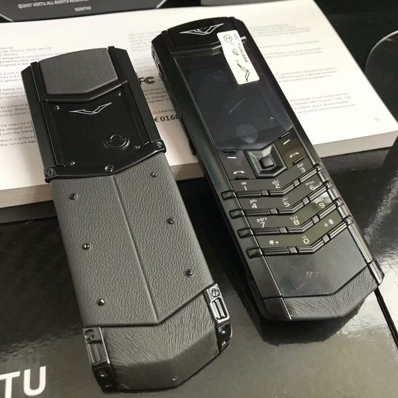 

New Unlocked Luxury Gold Signature dual sim card Mobile Phones stainless steel leather body MP3 bluetooth 8800 metal Ceramics back Cell phone, Black-ceramics