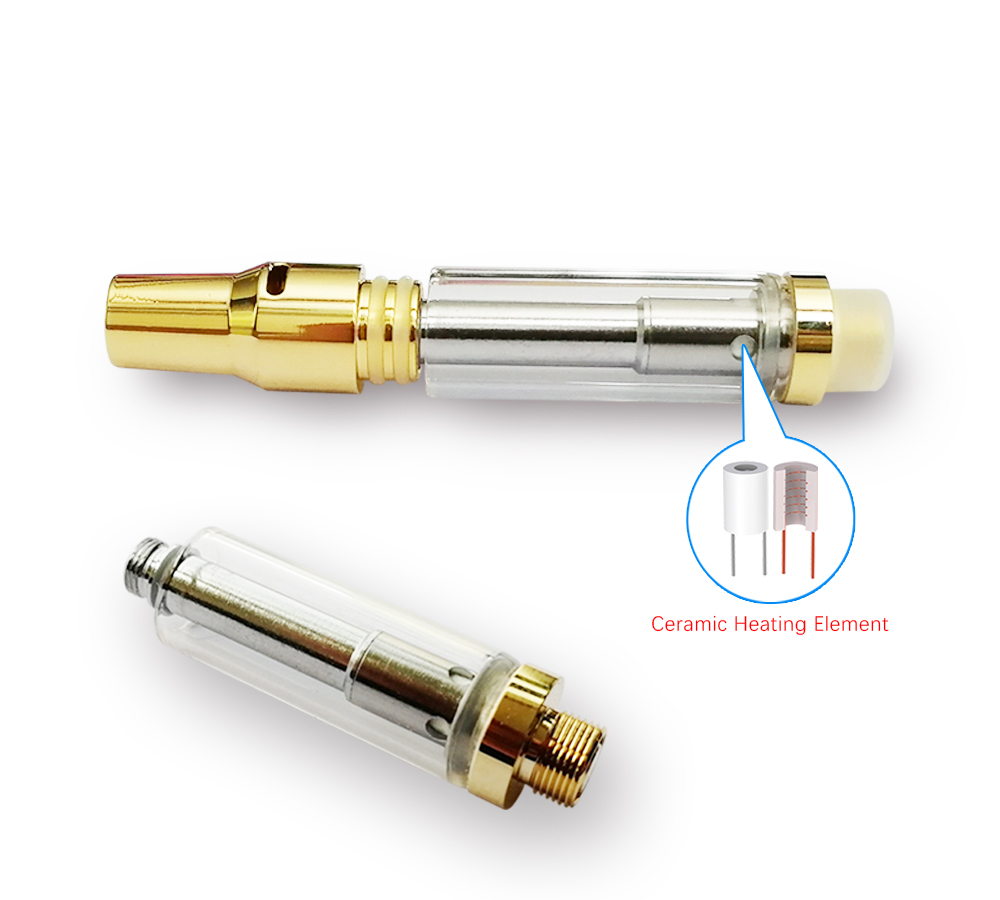

Bud V15 Vape Cartridges 1ml Gold 510 Thread Carts Ceramic Coil Vape Pen Empty E Cigarettes 4*1.8mm Intake Holes Top Airflow