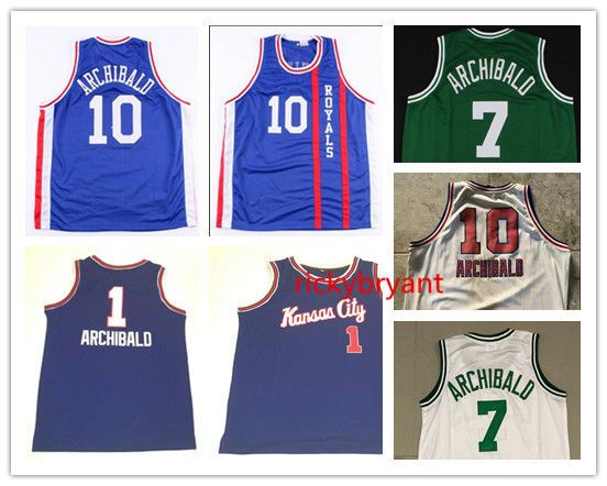 

basketball jersey college cincinnati nate 10 archibald throwback jersey mesh stitched embroidery 7 archibald green custom size s5xl, Red