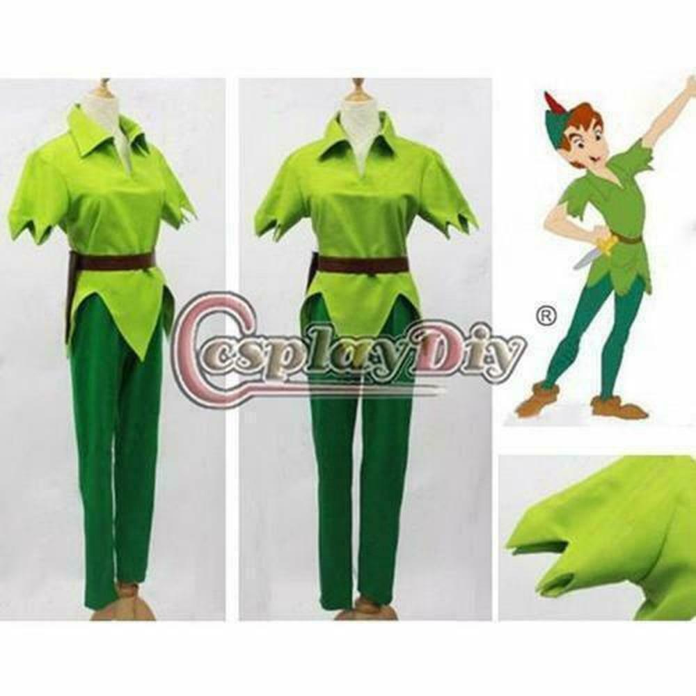 

Peter Pan Adult Costume Green Dress Up Dress Fairy Elf Cosplay