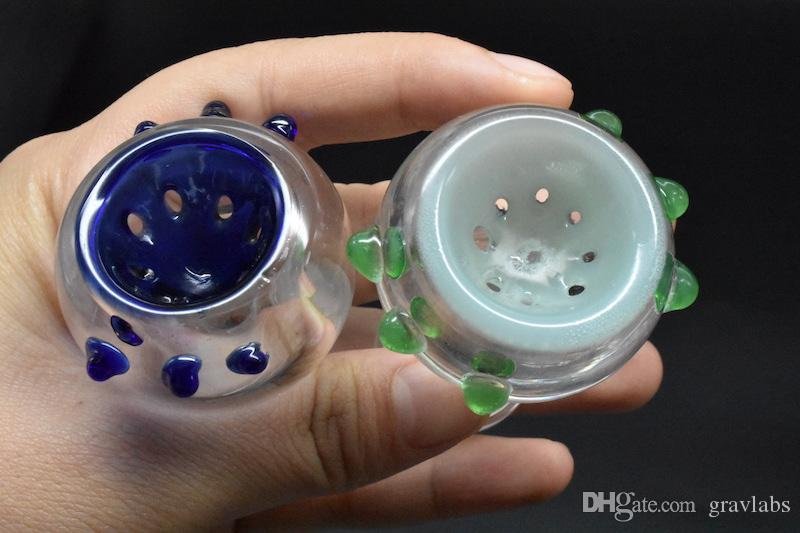 

New Glass Bowl Tobacco And Herb Dry Bowl Slide For Glass Bong And Pipes 14mm 18mm Male female Joint Glass Bowl
